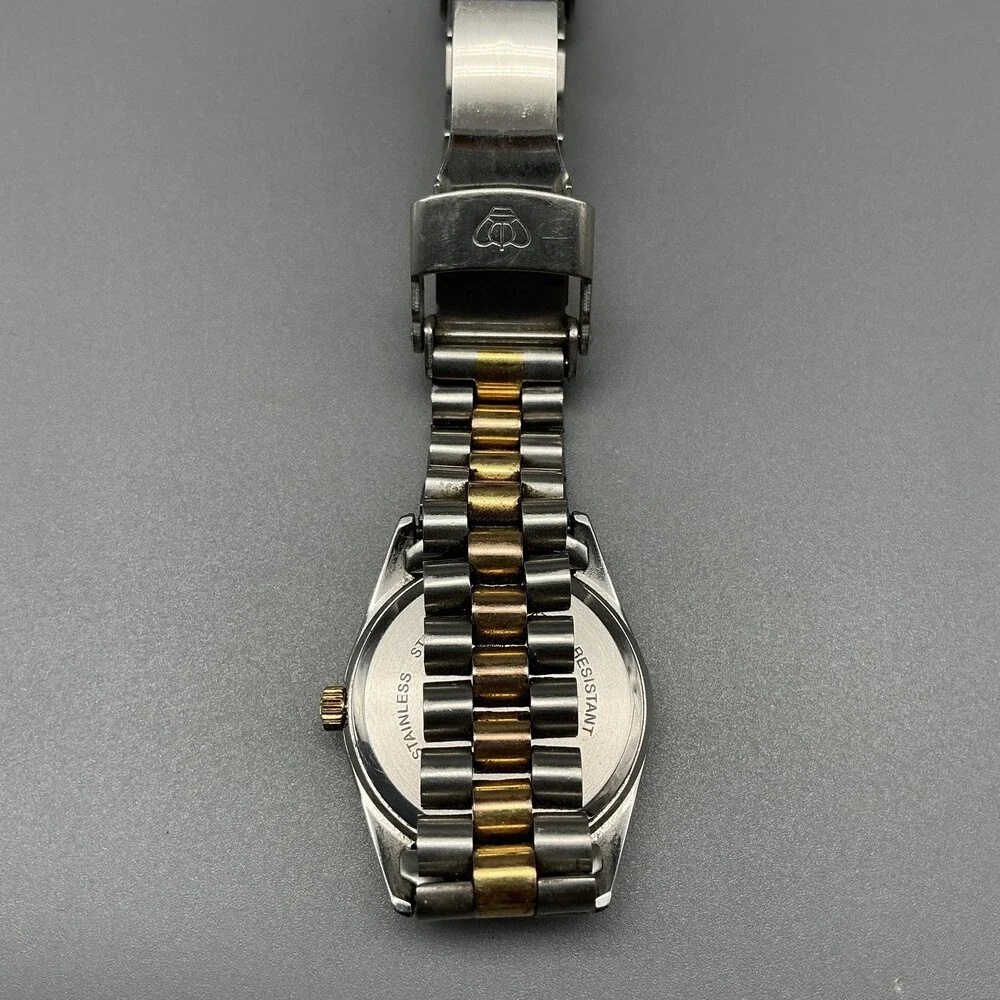 Jules Jurgensen Womens Watch 25mm Champagne Dial Date Two Tone New Battery 6